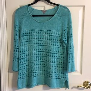 Knitted top turquoise
